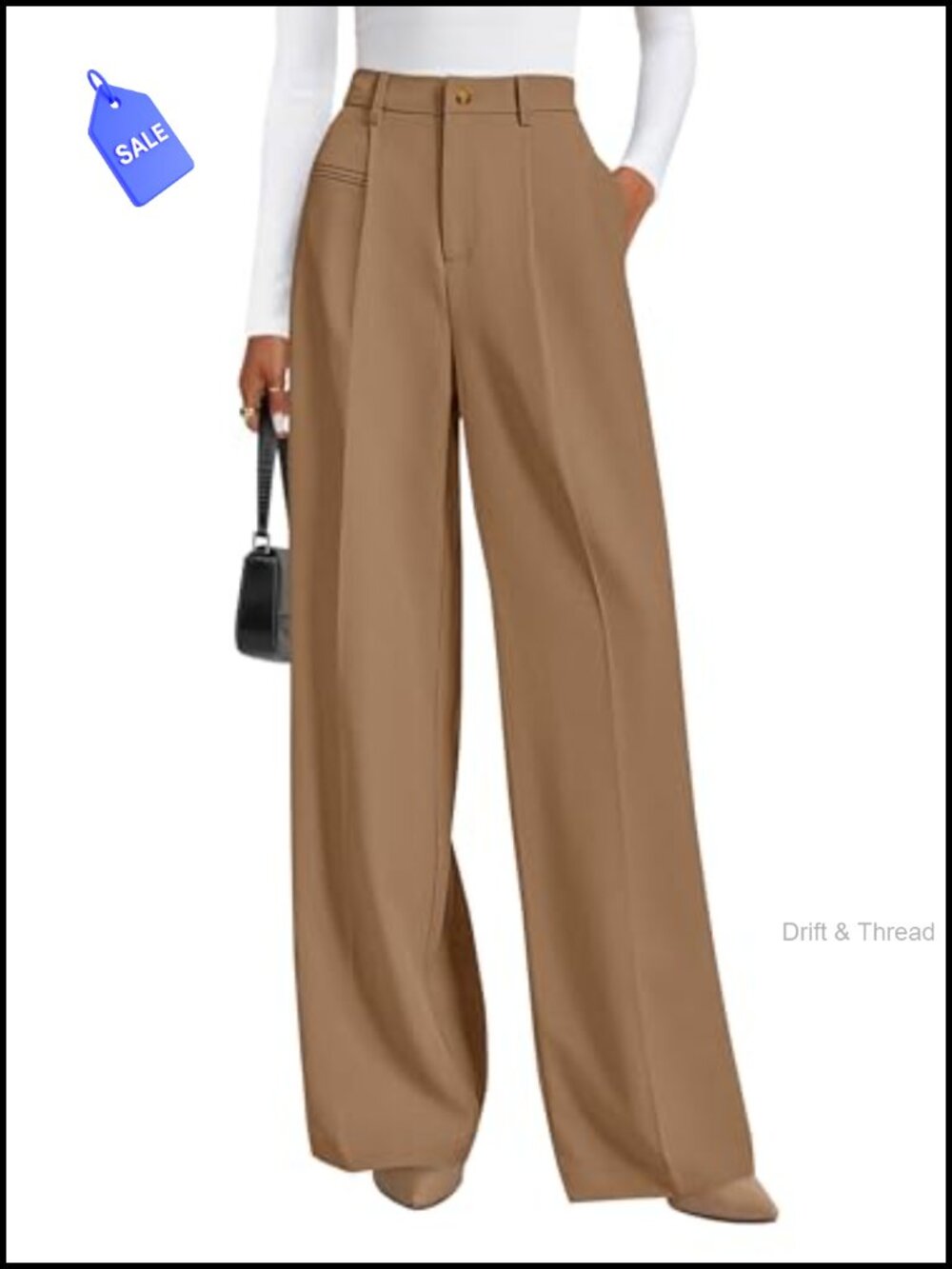 Wide Leg High Waisted Dress Pants for Work Business Casual Trousers